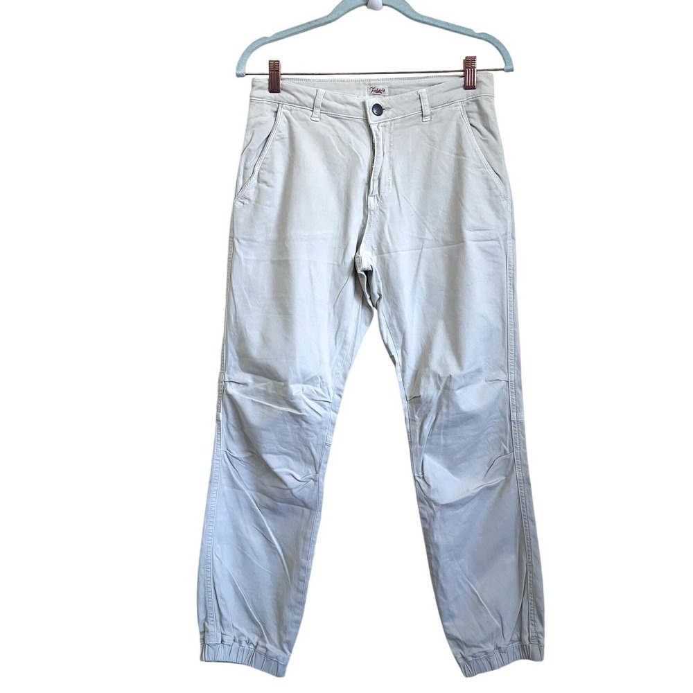 Faherty Womens Chino Jogger Pants Size 26‎ Khaki Preppy Casual Stretch Work